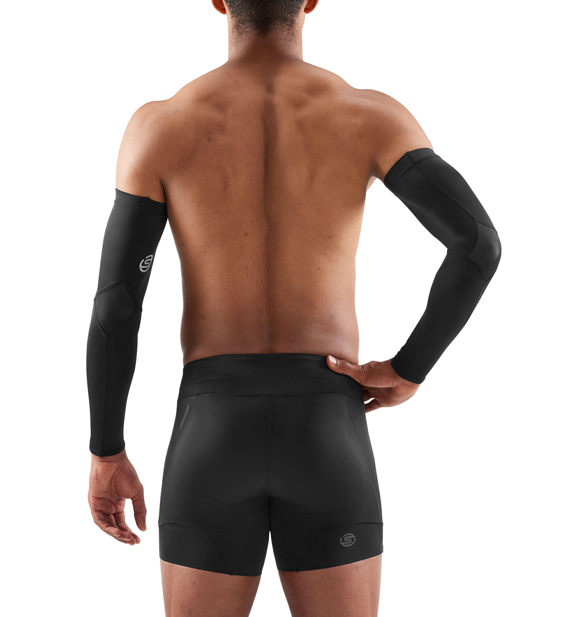 Essentials Unisex Sleeves Black SKINS Compression UK