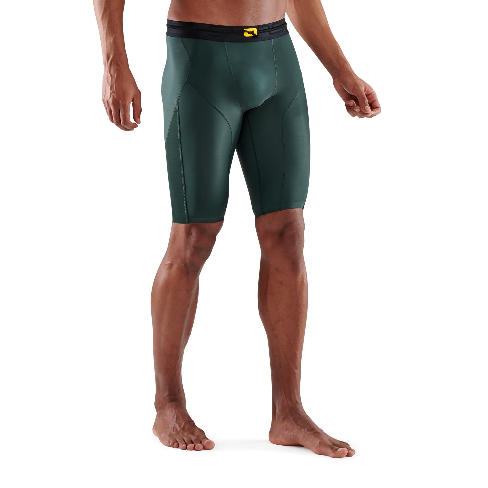 Green Two-in-One Training Shorts with Inner Tights – SKNZ