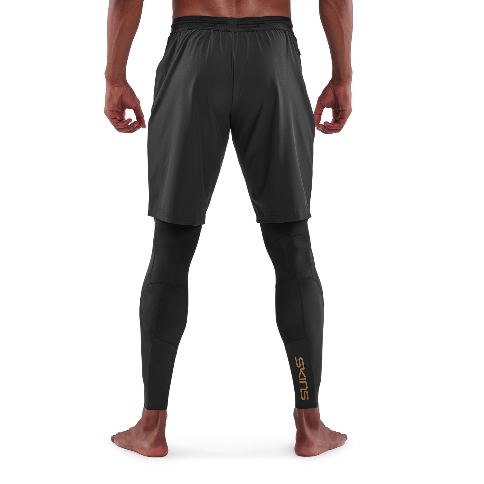 SKINS SERIES-5 MEN'S TRAVEL AND RECOVERY LONG TIGHTS BLACK - SKINS  Compression USA