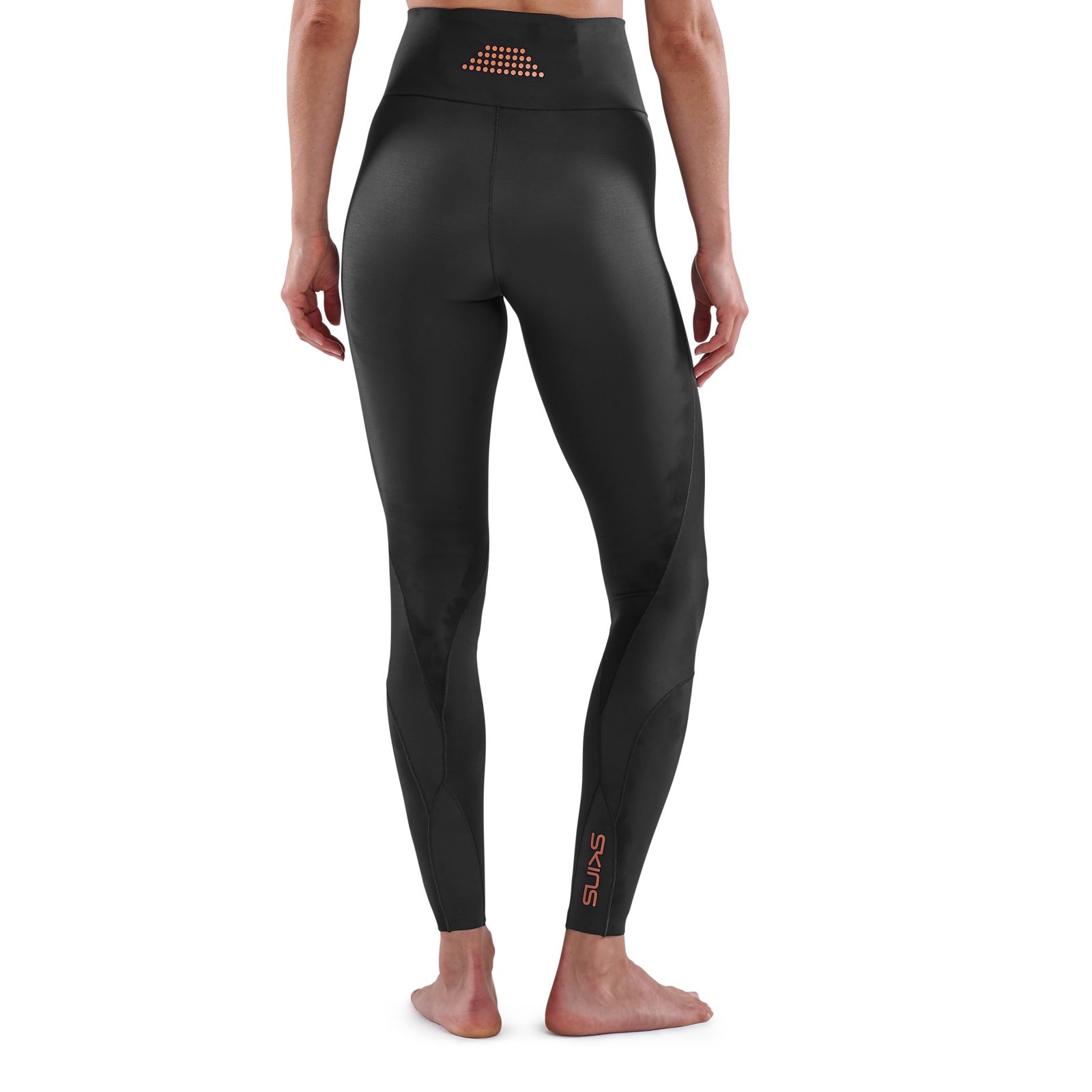 SKINS Women's A400 Compression 3/4 Tights, Black/Gold, Large