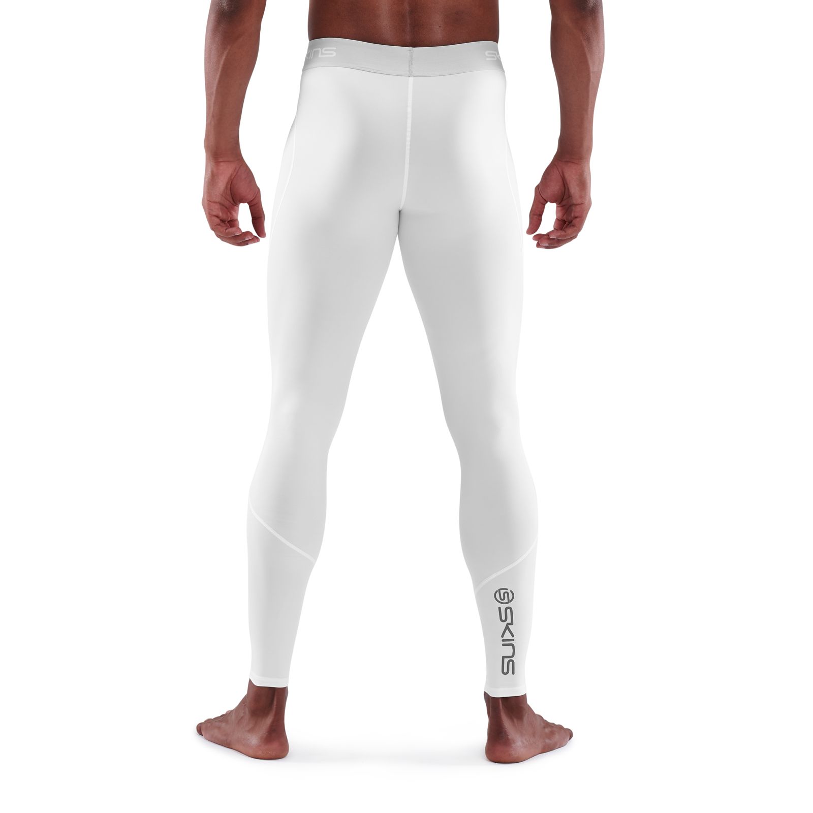 Xmarks Men's Compression Tights Running Pants Baselayer Legging White S