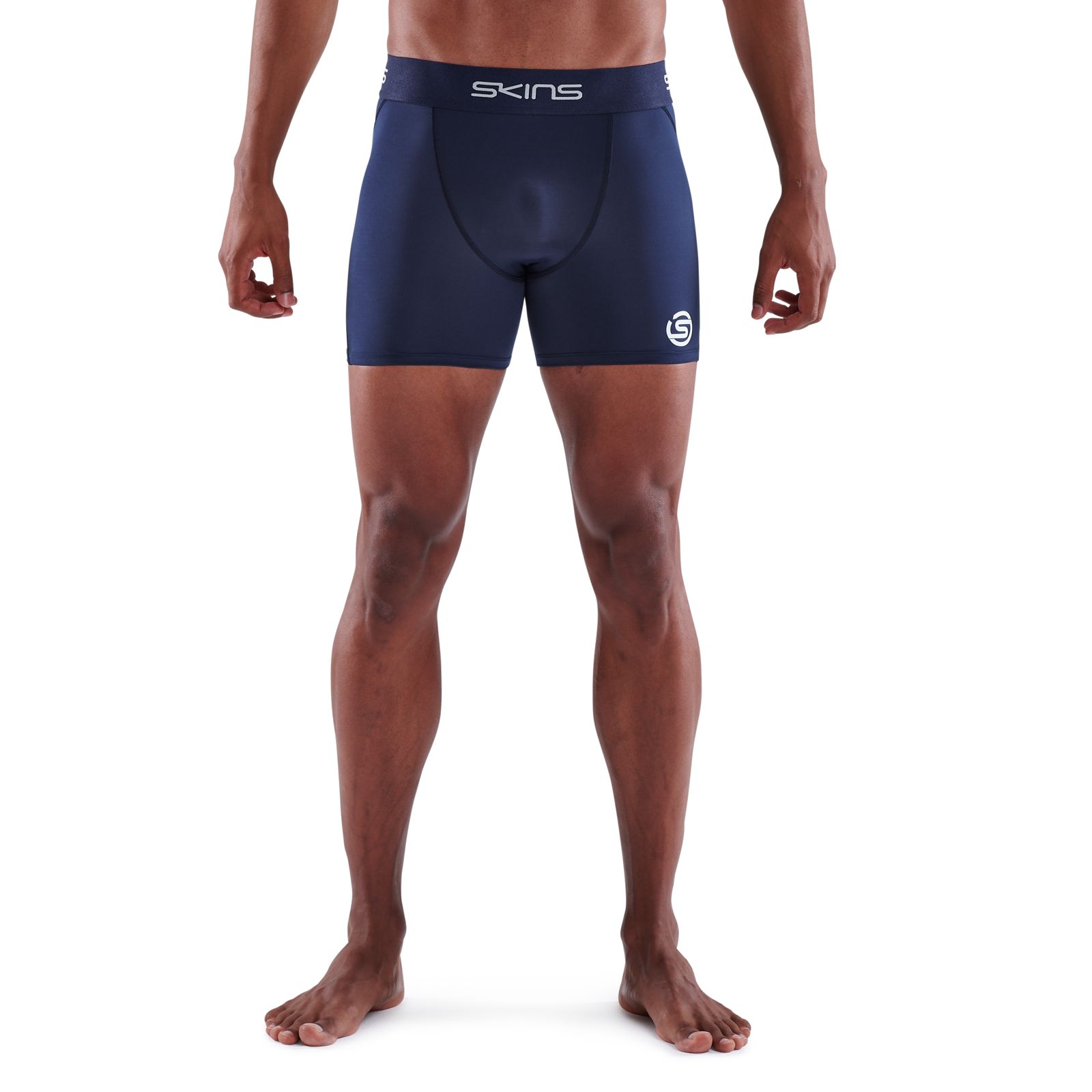 Navy Blue Workout Shorts with Compression Pants - Men's Sportswear