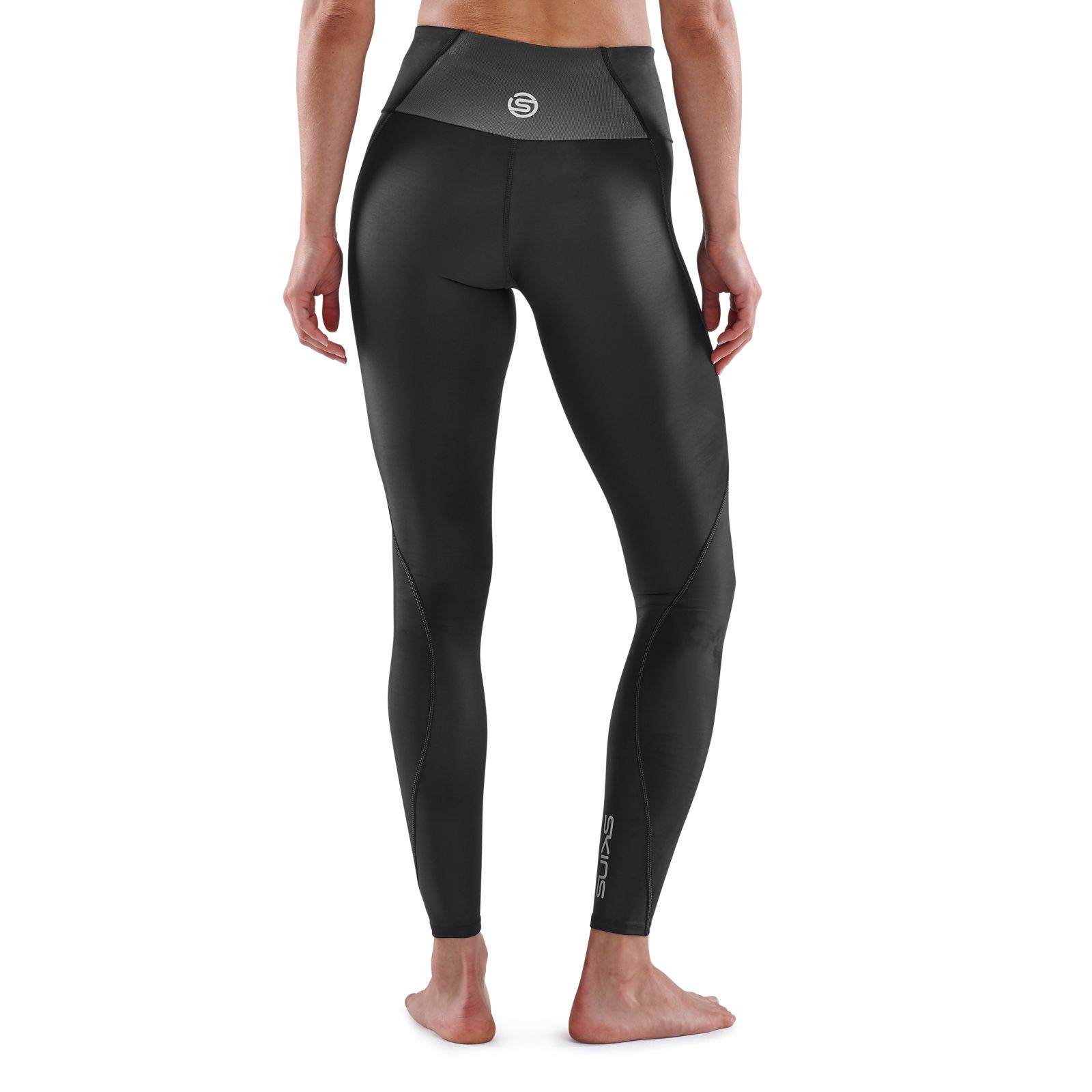 SKINS SERIES-3 WOMEN'S SOFT LONG TIGHTS PKT CHARCOAL - SKINS Compression UK