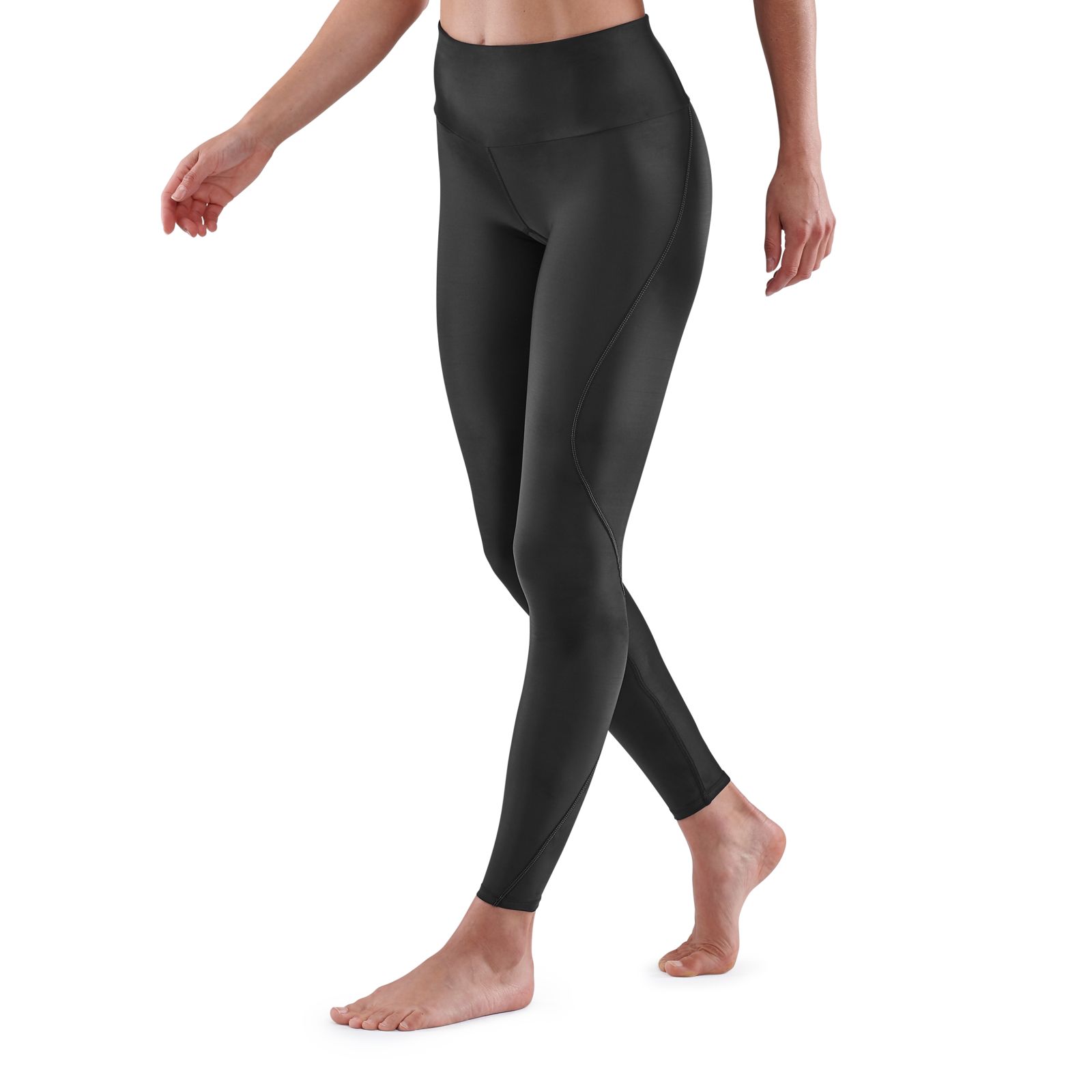 SKINS SERIES-3 WOMEN'S TRAVEL AND RECOVERY LONG TIGHTS BLACK