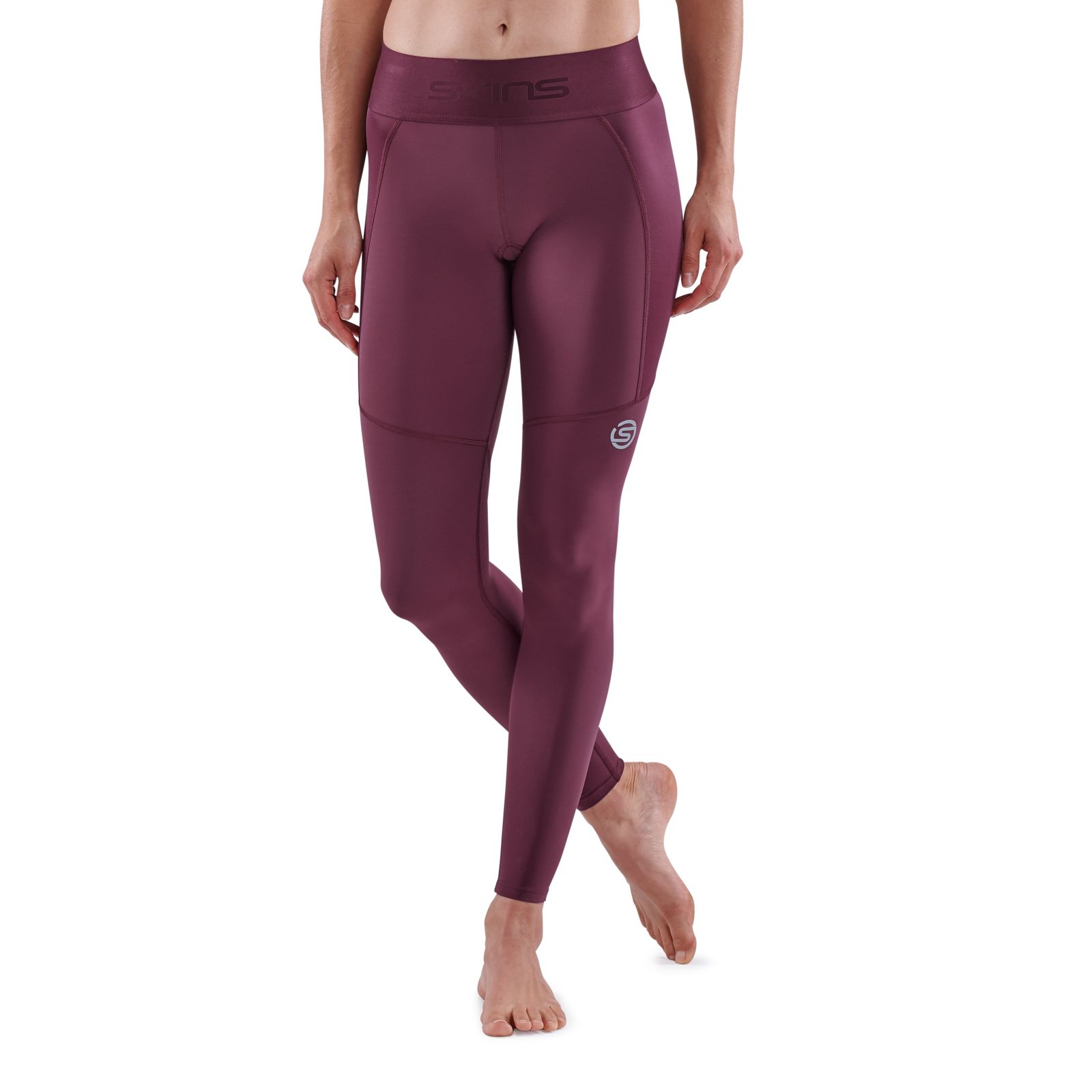 SKINS SERIES-3 WOMEN'S THERMAL LONG TIGHTS BURGUNDY - SKINS Compression USA