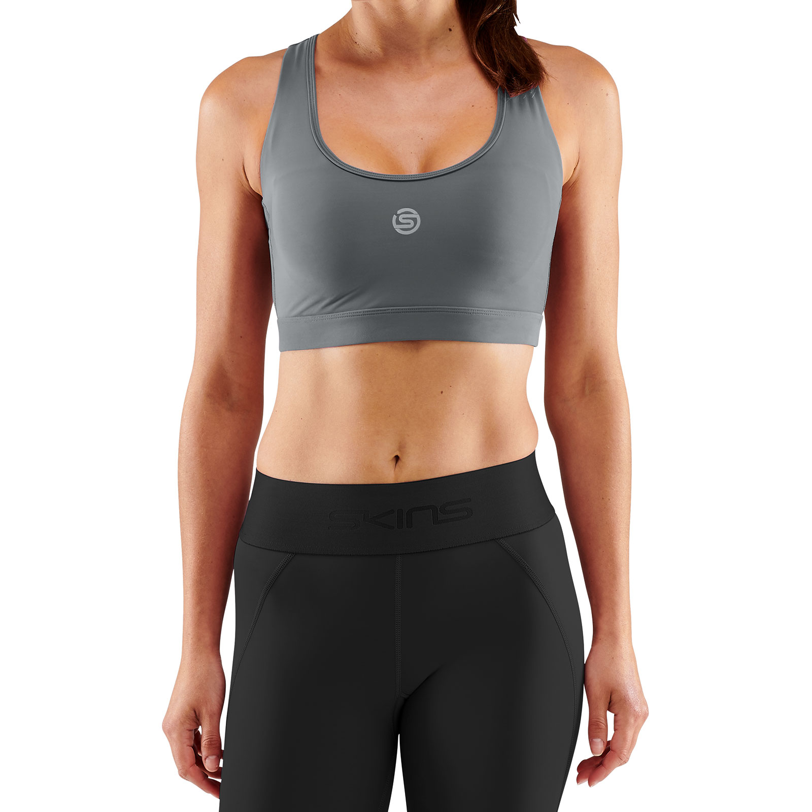 SKINS SERIES-3 WOMEN'S ACTIVE BRA CHARCOAL - SKINS Compression USA